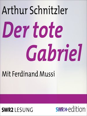 cover image of Der tote Gabriel